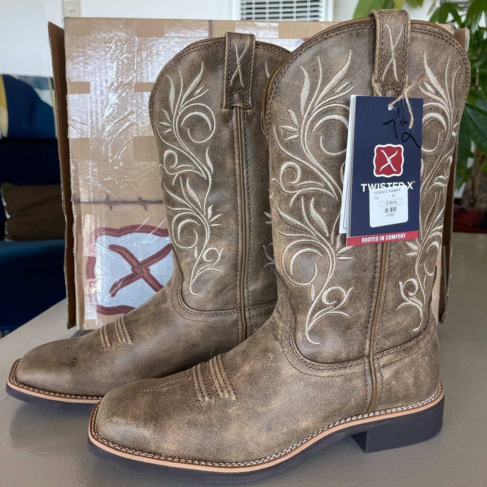Twisted X Western Boot Women 11" Top Hand 7.5  WTH0012